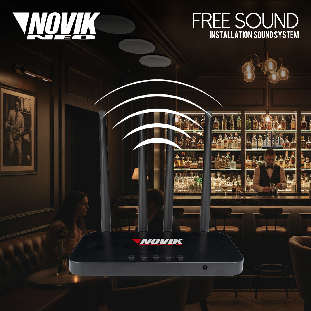 SISTEMA DE INSTALACIÓN CON TRANSMISOR UHF NOVIK FREE SOUND