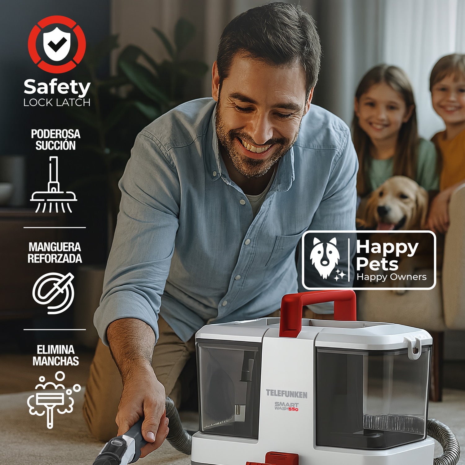 ASPIRADORA LIMPIA TAPIZ TELEFUNKEN SMART WASH 550