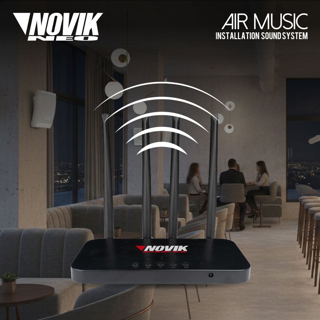 SISTEMA DE INSTALACIÓN CON TRANSMISOR UHF NOVIK AIR MUSIC