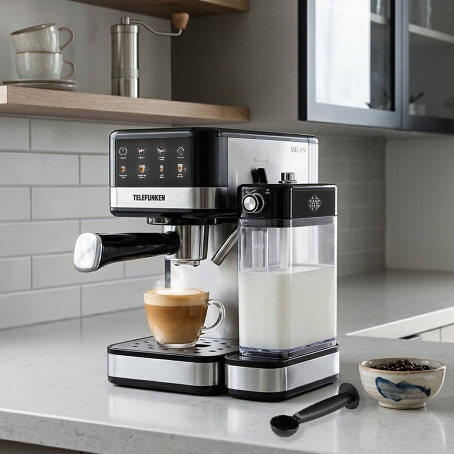 CAFETERA ESPRESS CON ESPUMADOR TELEFUNKEN MILAN