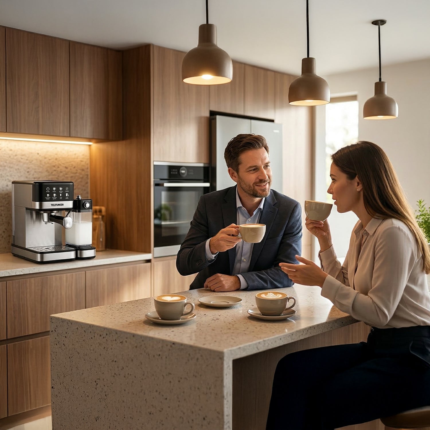 CAFETERA ESPRESS CON ESPUMADOR TELEFUNKEN MILAN