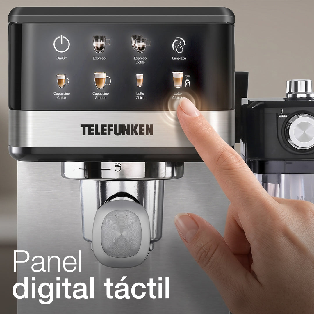 CAFETERA ESPRESS CON ESPUMADOR TELEFUNKEN MILAN