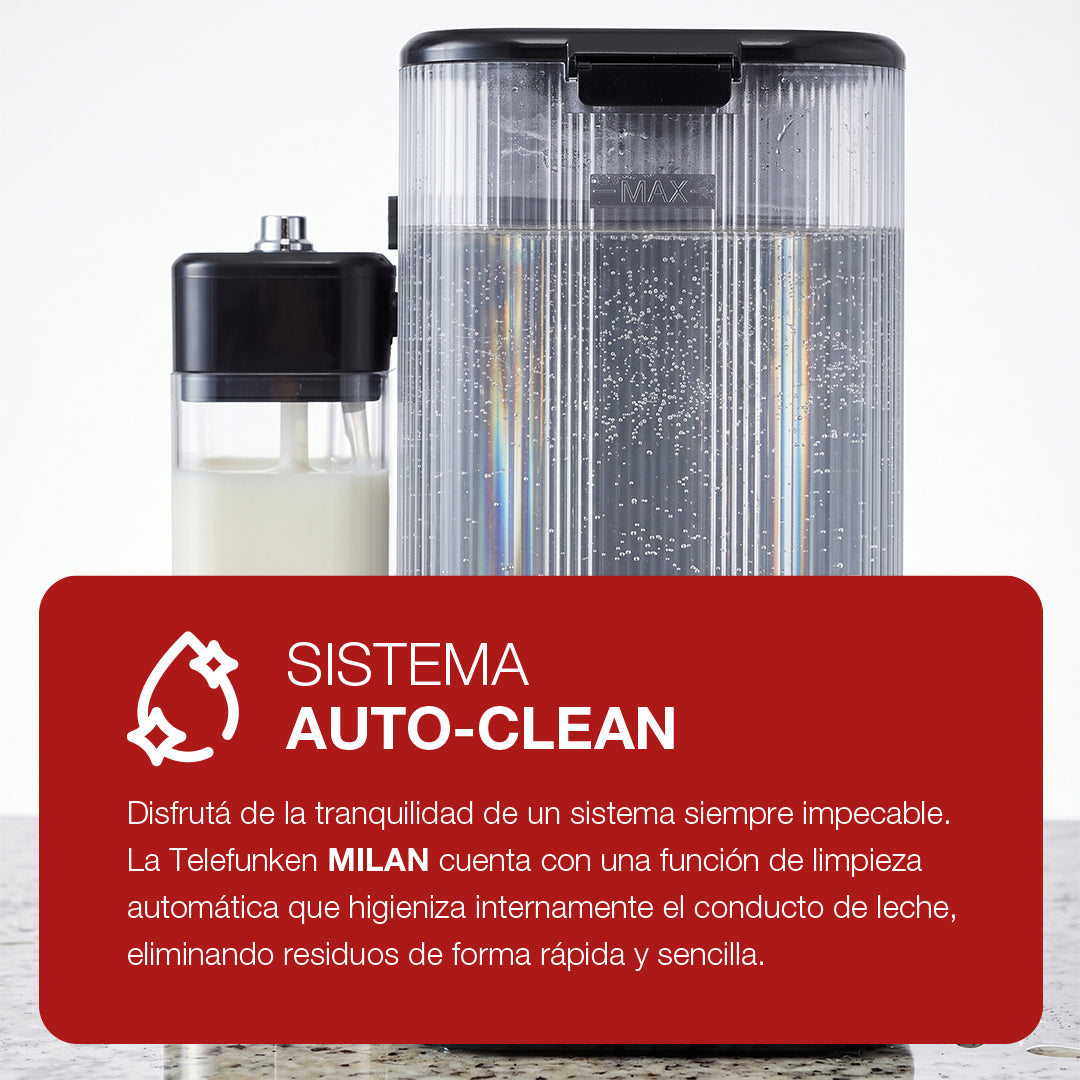 CAFETERA ESPRESS CON ESPUMADOR TELEFUNKEN MILAN