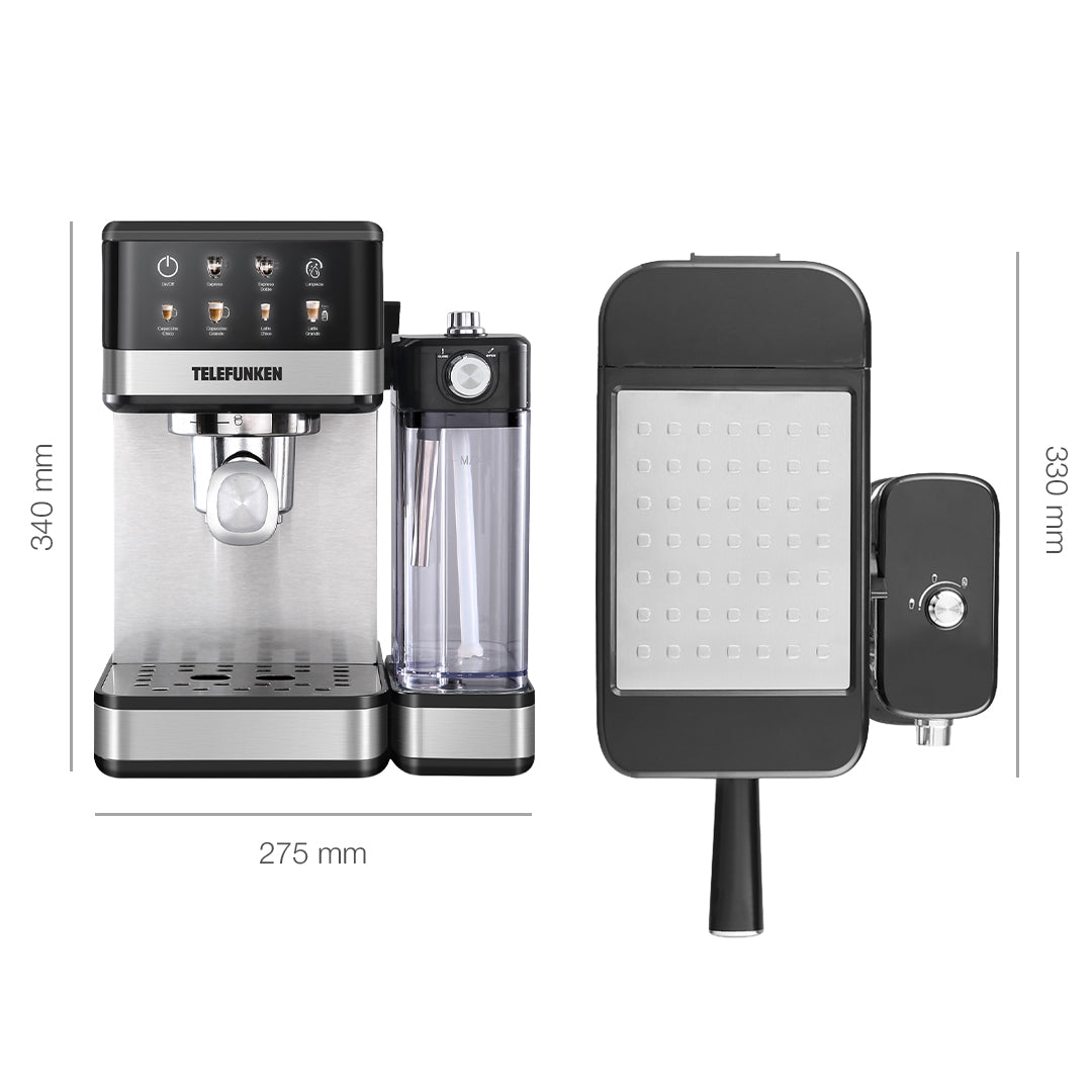 CAFETERA ESPRESS CON ESPUMADOR TELEFUNKEN MILAN