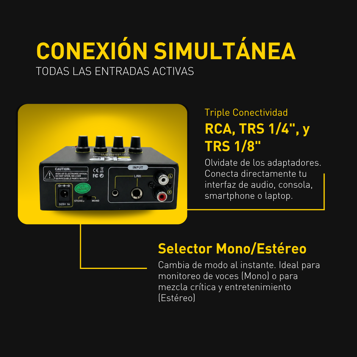 AMPLIFICADOR DE AUDIFONOS SKP HA 420 MKII