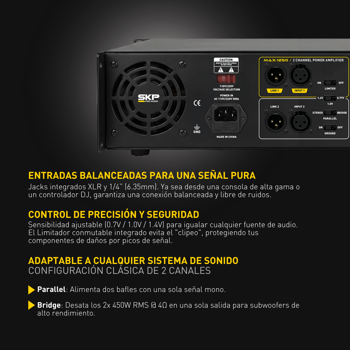 AMPLIFICADOR DE POTENCIA SKP MAX 950