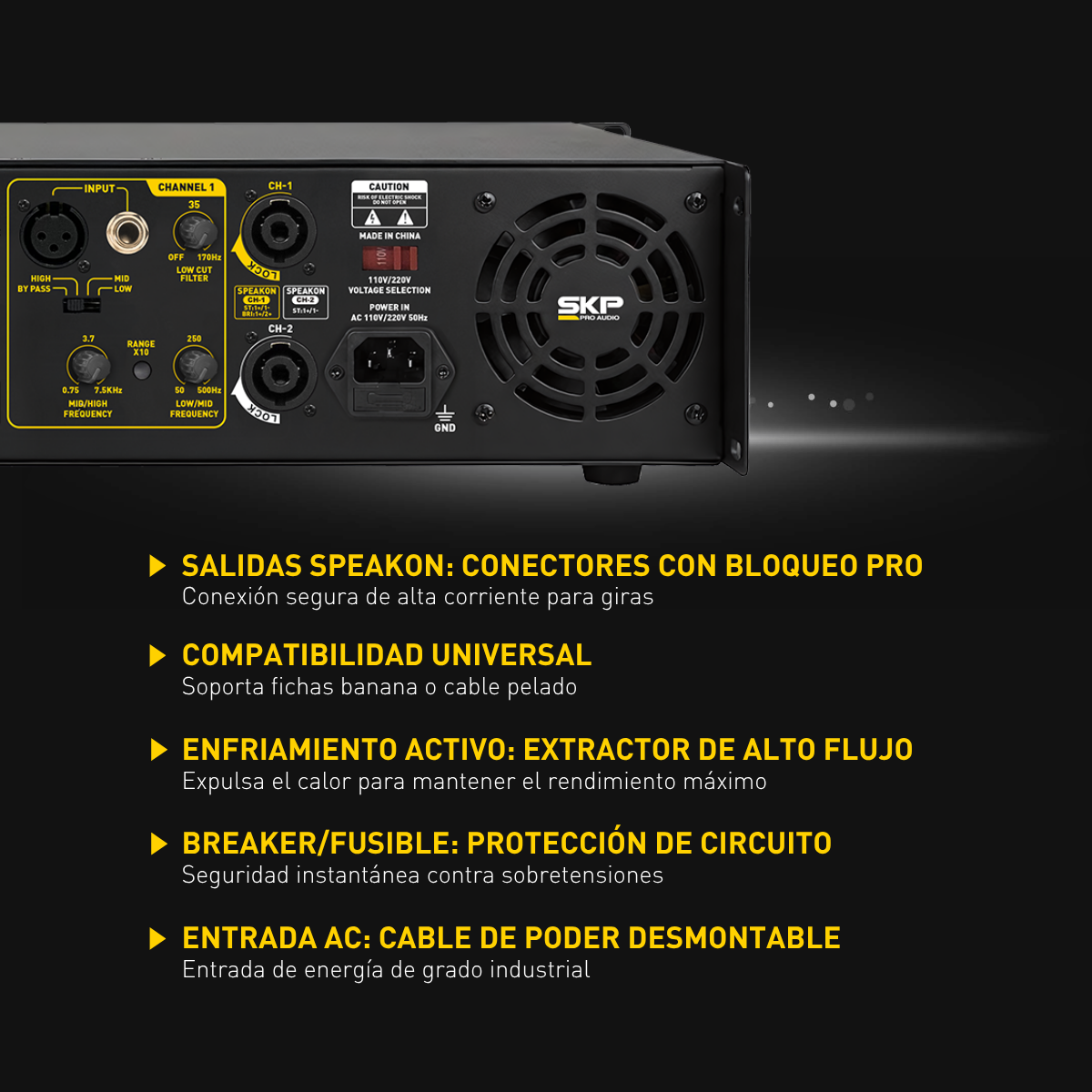 AMPLIFICADOR DE POTENCIA SKP MAX G-2450