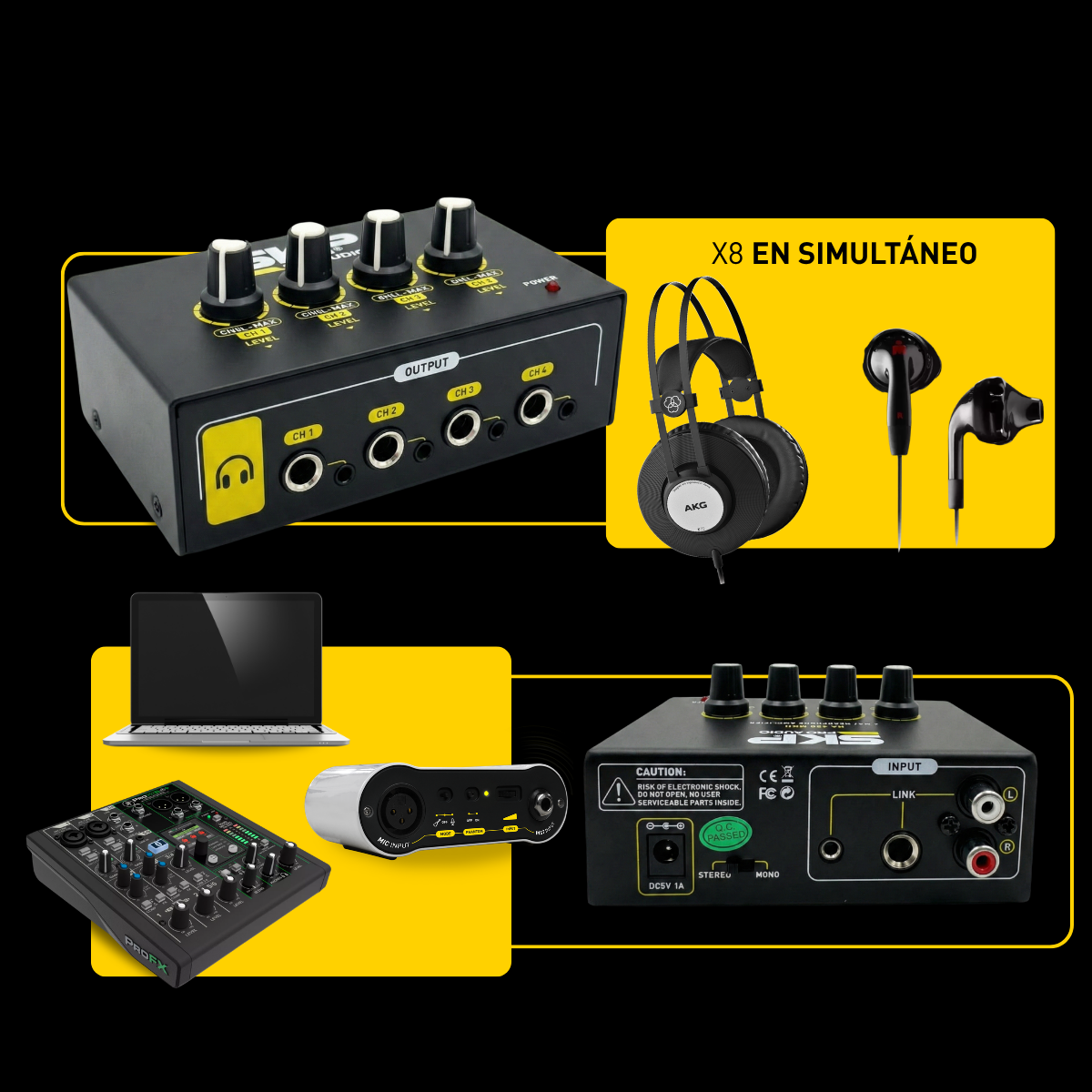 AMPLIFICADOR DE AUDIFONOS SKP HA 420 MKII