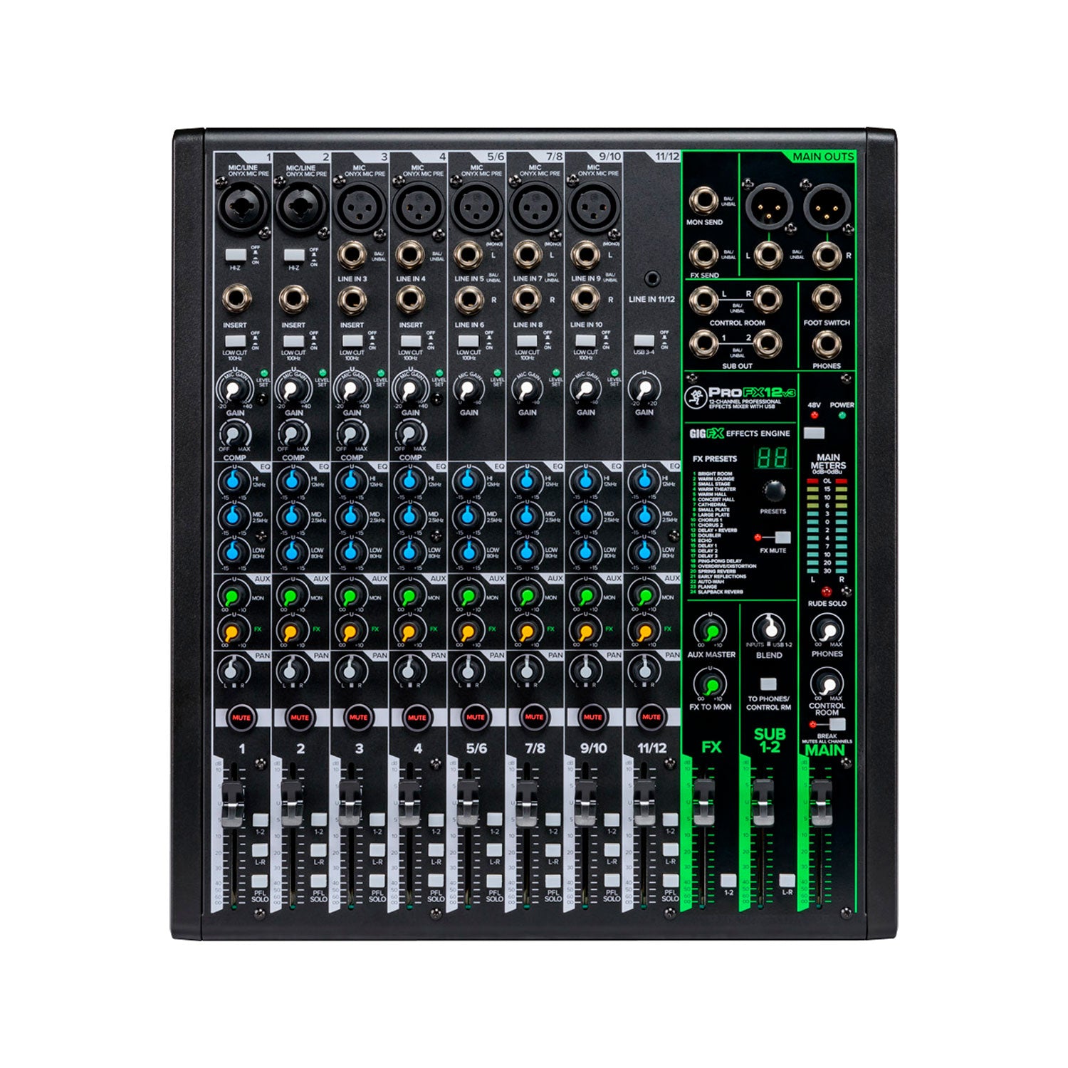 CONSOLA MEZCLADORA MACKIE PROFX12V3