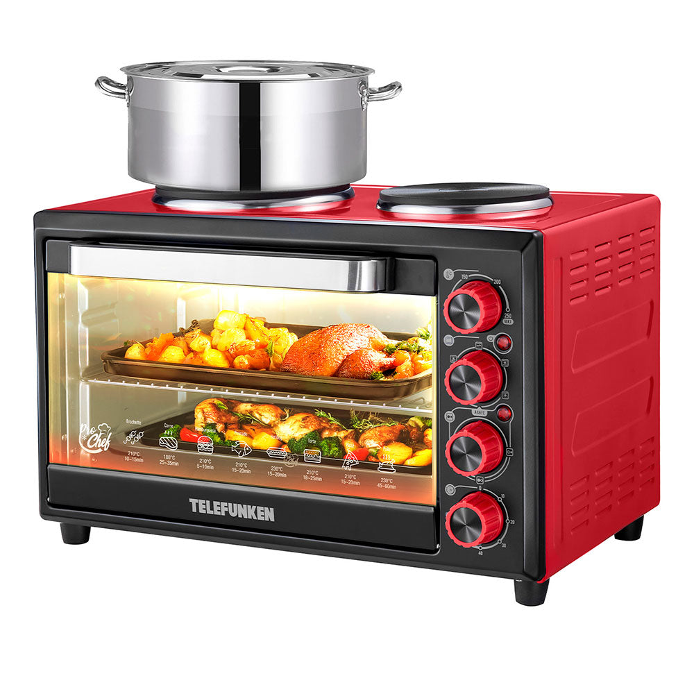HORNO ELECTRICO 2 EN 1 CON ENCIMERA TELEFUNKEN TF-E552CA
