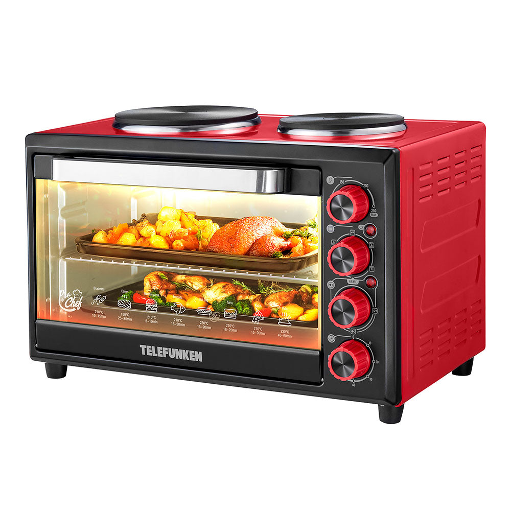 HORNO ELECTRICO 2 EN 1 CON ENCIMERA TELEFUNKEN TF-E552CA